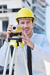 Image showing architect on construction site