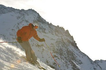 Image showing  skiing at winter season