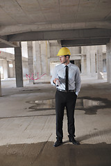 Image showing architect on construction site