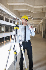 Image showing architect on construction site