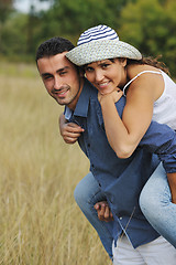 Image showing happy young couple have romantic time outdoor