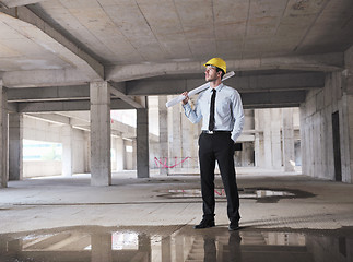 Image showing architect on construction site