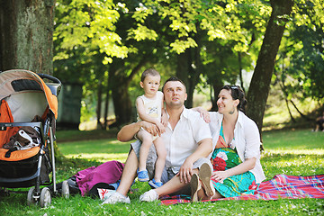 Image showing Family at park relaxing and have fun