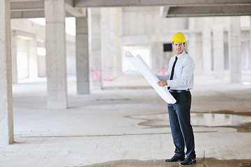 Image showing architect on construction site