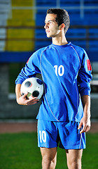 Image showing soccer player portrait