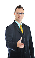 Image showing one young businessman isolated