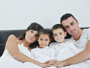 Image showing happy young Family in their bedroom