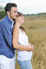 Image showing happy young couple have romantic time outdoor