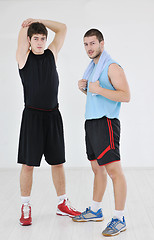 Image showing young adults exercise fitness