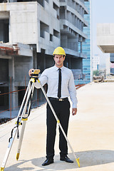 Image showing architect on construction site