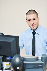 Image showing businessman with a headset