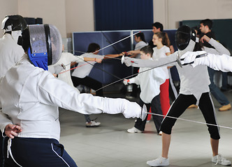 Image showing sword sport athlete portrait at training