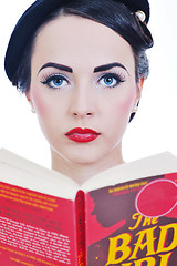 Image showing beautiful young woman read book