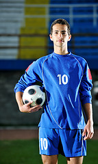 Image showing soccer player portrait