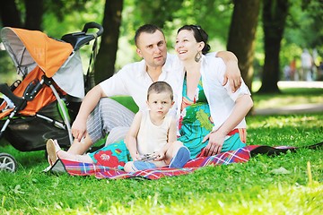 Image showing Family at park relaxing and have fun