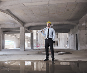 Image showing architect on construction site