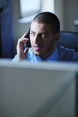 Image showing businessman with a headset