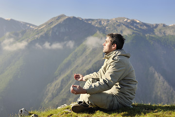 Image showing fresh sunrise at mountain 