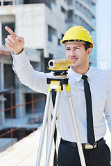 Image showing architect on construction site