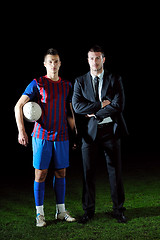 Image showing professional sport manager and coach