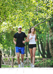 Image showing couple jogging outdoor