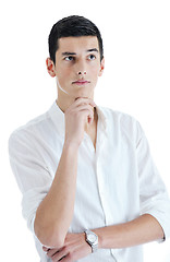 Image showing one young businessman isolated