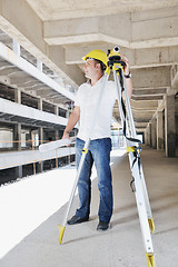 Image showing architect on construction site