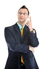 Image showing one young businessman isolated