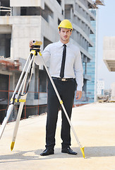 Image showing architect on construction site