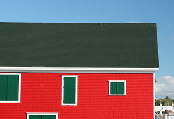 Image showing Buildings on the waterfront at Lunenburg, Nova Scotia, Canada