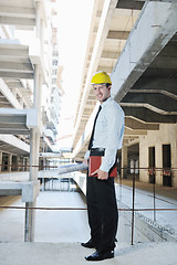 Image showing architect on construction site