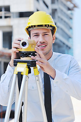 Image showing architect on construction site