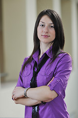 Image showing student girl portrait at university campus 