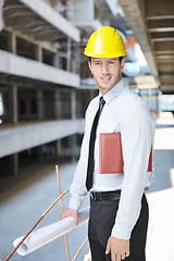 Image showing architect on construction site