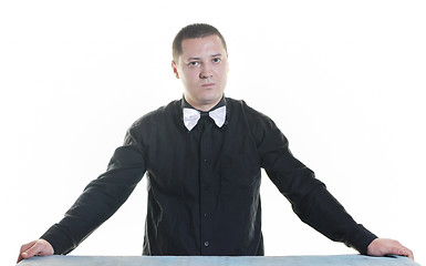 Image showing barman portrait isolated on white background