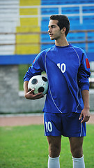 Image showing soccer player portrait