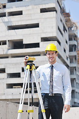 Image showing architect on construction site