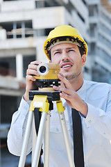 Image showing architect on construction site