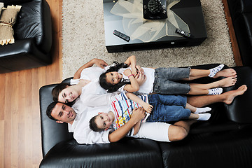 Image showing young family at home