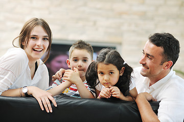 Image showing young family at home