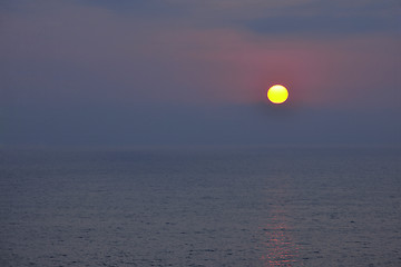 Image showing beach sunset