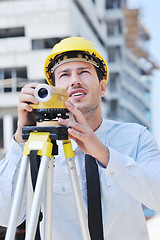 Image showing architect on construction site