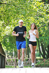 Image showing couple jogging outdoor