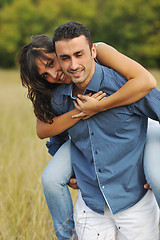 Image showing happy young couple have romantic time outdoor