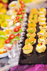 Image showing buffet food closeup