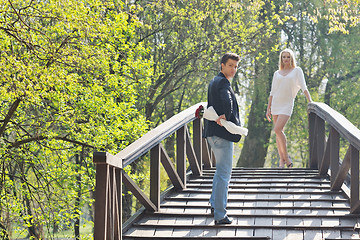 Image showing romantic couple in love outdoor