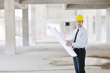 Image showing architect on construction site