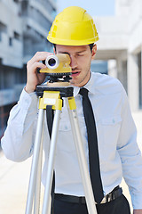 Image showing architect on construction site