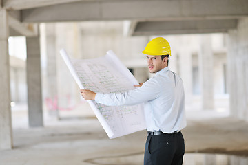 Image showing architect on construction site