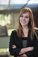 Image showing student girl portrait at university campus 